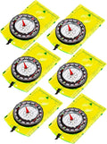 Gejoy 6 Pcs Orienteering Compass Bulk Portable Survival Compass Scout Learning by Unknown