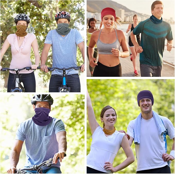 Geyoga 6 Pieces Summer UV Protection Cooling Neck Gaiter Face Clothing Neck - Image 6