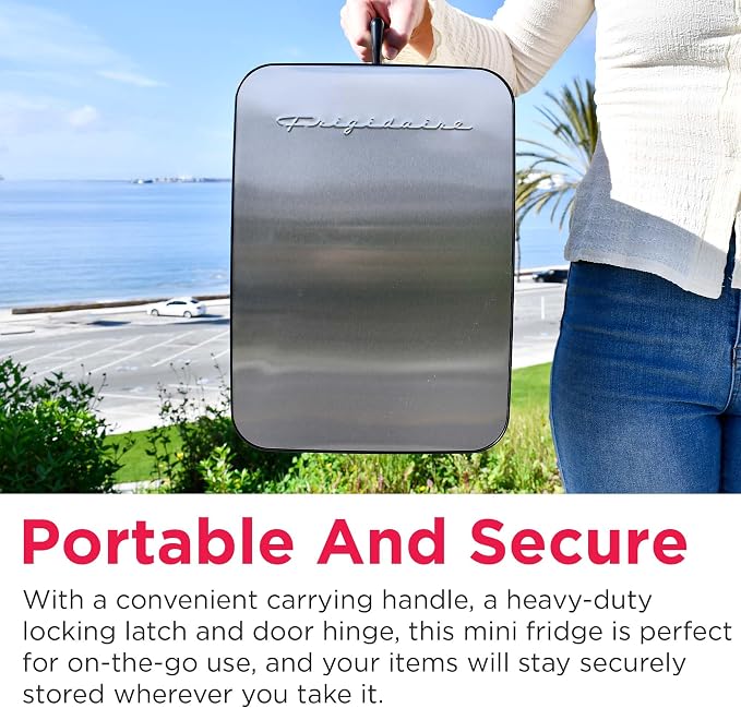 Frigidaire Portable 10L, 15-can Mini Fridge Brushed Stainless Rugged Refrigerator, EFMIS188-SS - Image 7