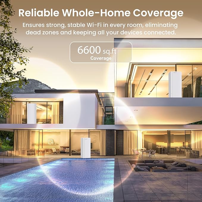 Tenda BE5100 WiFi 7 Mesh WiFi System – Dual-Band Whole-Home Coverage, 1×2.5G + - Image 5