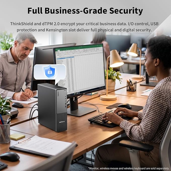 Lenovo ThinkCentre Neo 55s Business SFF Desktop, AMD Ryzen 5 220 (up to 4.9 GHz), 16GB DDR5, 1TB SSD, Support 2-Monitor 4K, HDMI, DP, Wired KB & Mouse, Wi-Fi, Win 11 Pro, 2026 Small PC, w/Bundle - Image 5