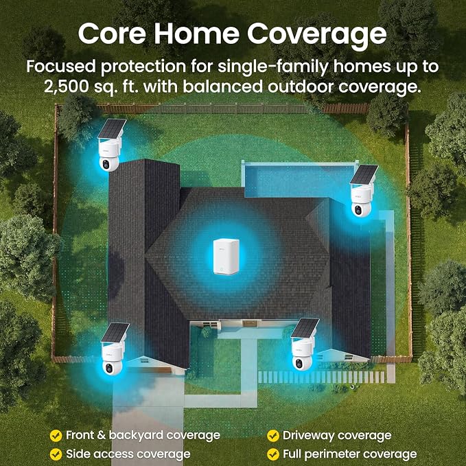 aosu SolarCam D1 Max 4-Cam Kit, 4K Solar Security Cameras Wireless Outdoor - Image 5