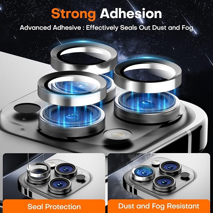 for iPhone 17 Pro/iPhone 17 Pro Max Camera Lens Protector, Tempered Glass - Image 2