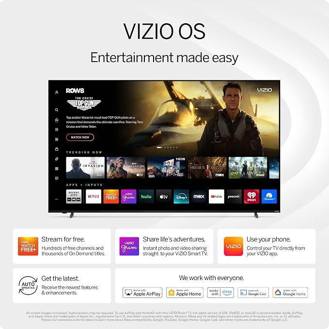VIZIO 50-inch Quantum Pro 4K 120Hz QLED HDR10+ Smart TV with Dolby Vision, Active Full Array, 240Hz @ 1080p PC Gaming, WiFi 6E, Apple AirPlay, Chromecast Built-in, M50QXM-K01, 2023 Model - Image 8