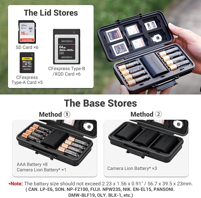 JJC Camera Battery SD Card Case - Image 2