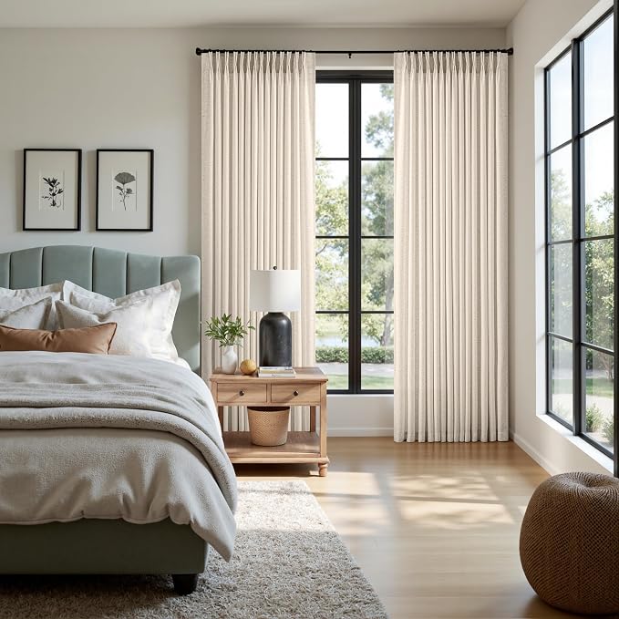 Memory Trained Pinch Pleated Curtains 96 Inches Long, Viral Linen Pinch Pleat - Image 4