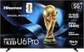 Hisense 55" U6 Pro Series Mini‑LED ULED 4K UHD HDR Gaming AI Smart Fire TV (55U6SF Pro, 2026 New) – Hi-QLED, Native 144Hz, Motion Rate 480, Dolby Vision IQ,· Atmos, HDR10+, Glare-Free, Alexa+ by Hisense