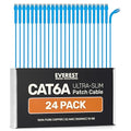 Everest Ultra Slim Cat6a Ethernet Patch Cables 1.5ft Blue by EverestMediaSolutions