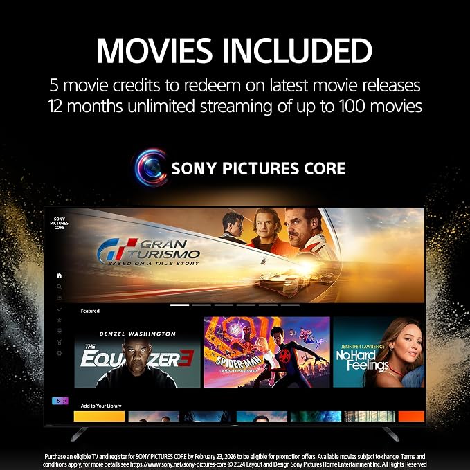 Sony 65 Inch BRAVIA 3 LED 4K HDR Smart Google TV (K-65S30) | Dolby Vision/Atmos, Exclusive Features for PlayStation®5, 4K Processor X1, Triluminos Pro, 4K movie credits included - Image 5
