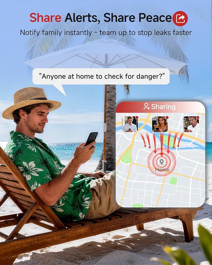 Heiman Water Leak Detector for Home, Water Sensor Alarm Leak Detector, Battery - Image 7