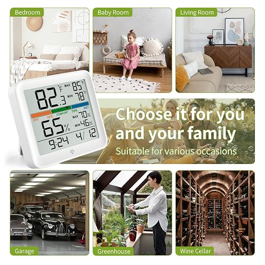 2 Pack Indoor Thermometer Room Temperature Home Hygrometer Humidity Gauge - Image 9