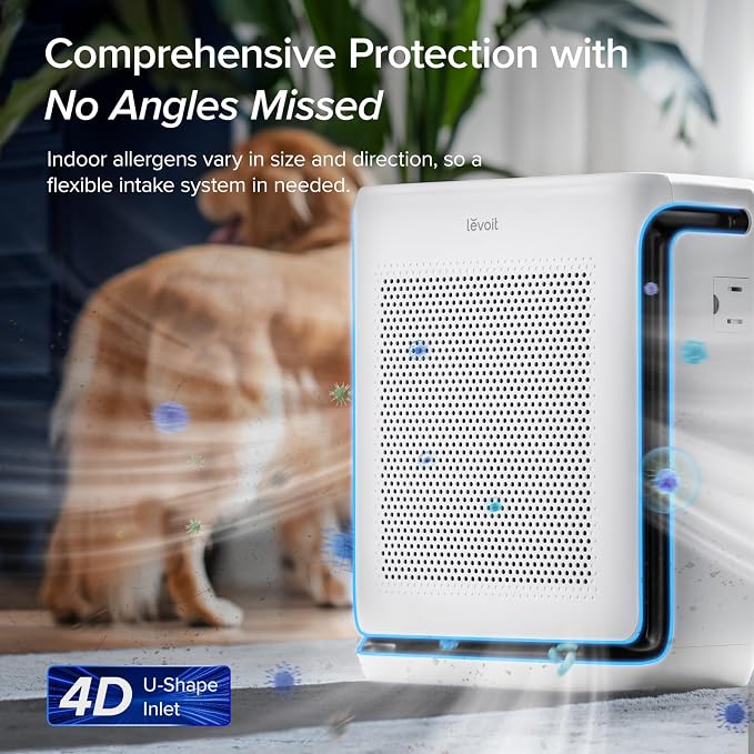 LEVOIT Smart Air Purifier for Home Pets Room up to 1875 ft Vital 200S-P | For Quiet Bedroom at 27dB, AHAM VERIFIDE, Air Quality Monitor, HEPA Sleep Mode for Allergies, Pet Hair and dander, White - Image 3