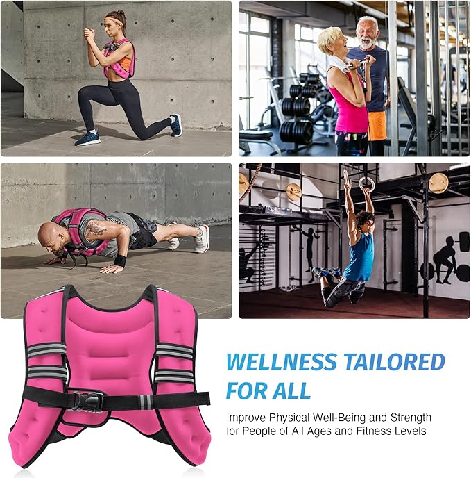 ZELUS Weighted Vest, 6lb/8lb/12lb/16lb/20lb/25lb/30lb Weight Vest - Image 6