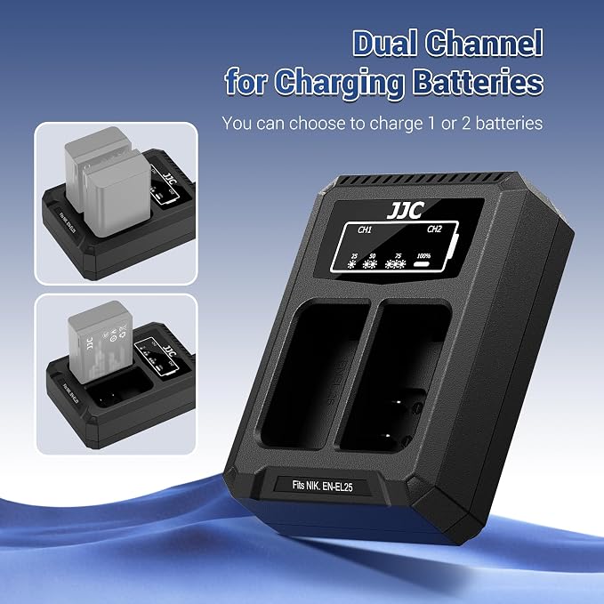 JJC EN-EL15 Battery Charger USB Dual Slot - Image 3