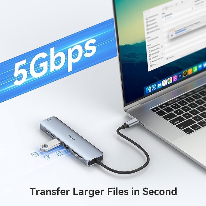 USB C Hub HDMI Adapter for MacBook Pro/Air, MOKiN 7 in 1 USB C Dongle - Image 5