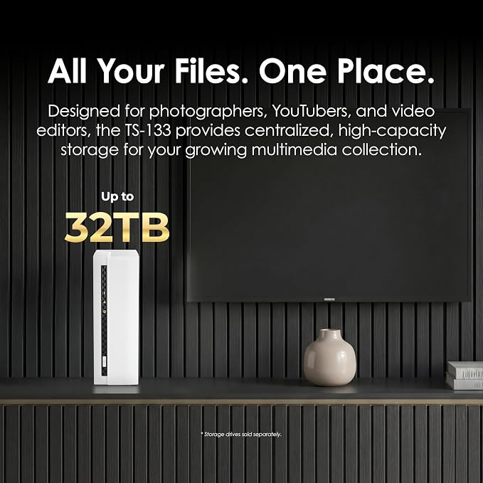 QNAP TS-133-US 1 Bay Affordable Desktop NAS - Image 3