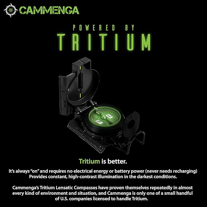 Cammenga Official US Military Tritium Lensatic Compass, Accurate Waterproof - Image 3