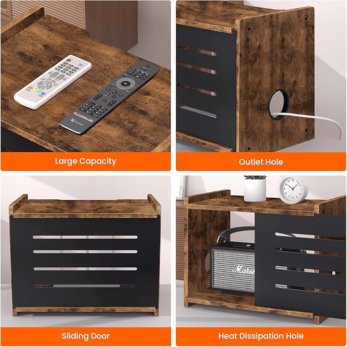 Homode Router Shelf, Wood Wifi Box Hider, Projector Shelf Stand, Router Modem - Image 5