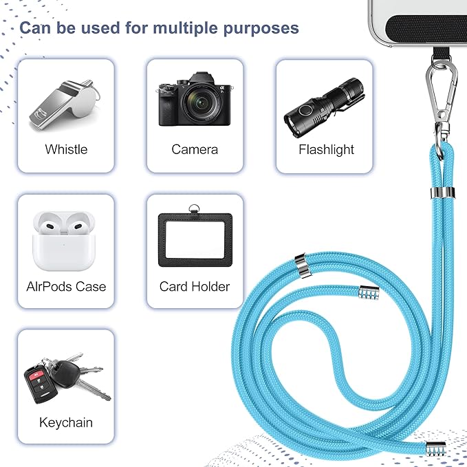 takyu Phone Lanyard, 2 Pack Adjustable Cell Phone Lanyard Crossbody Neck Strap - Image 4