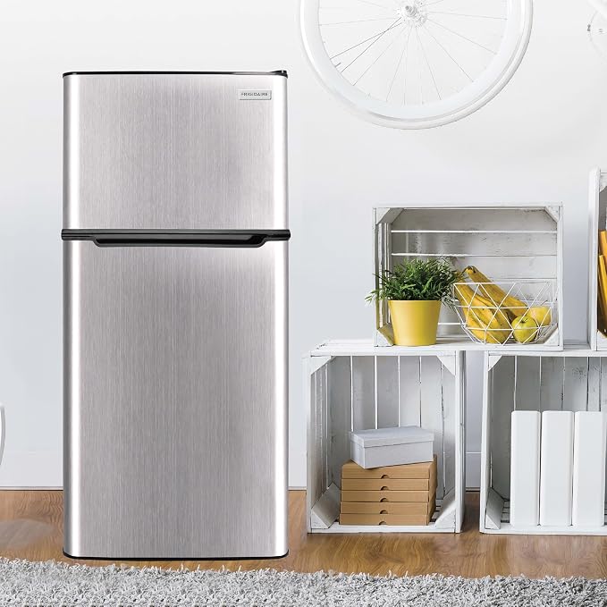 FRIGIDAIRE 2 Door Refrigerator/Freezer, 4.6 cu ft, Black Stainless Steel, Gunmetal - Image 4