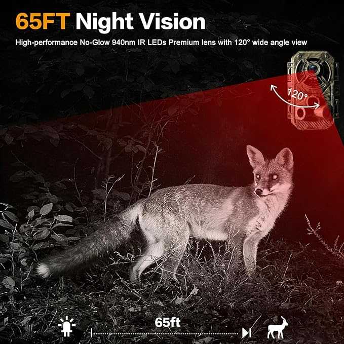 Trail Camera 32MP 2.7K, Mini Game Camera - Image 4