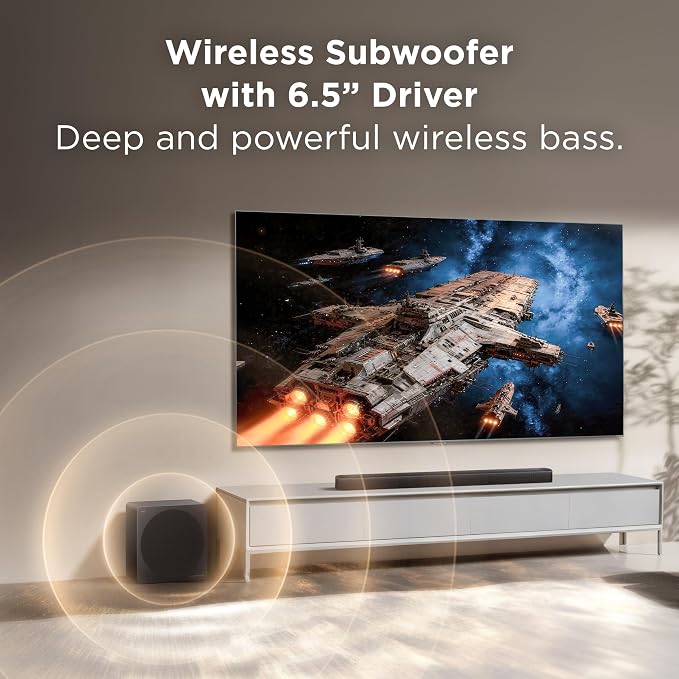 TCL Design Series Bang & Olufsen A65K | 3.1 Sound Bar with Wireless Subwoofer for Smart TV | Ultra Slim Dolby Atmos DTS:X AI Calibration | 460W Bluetooth Home Theater Audio System | 2026 Model - Image 11