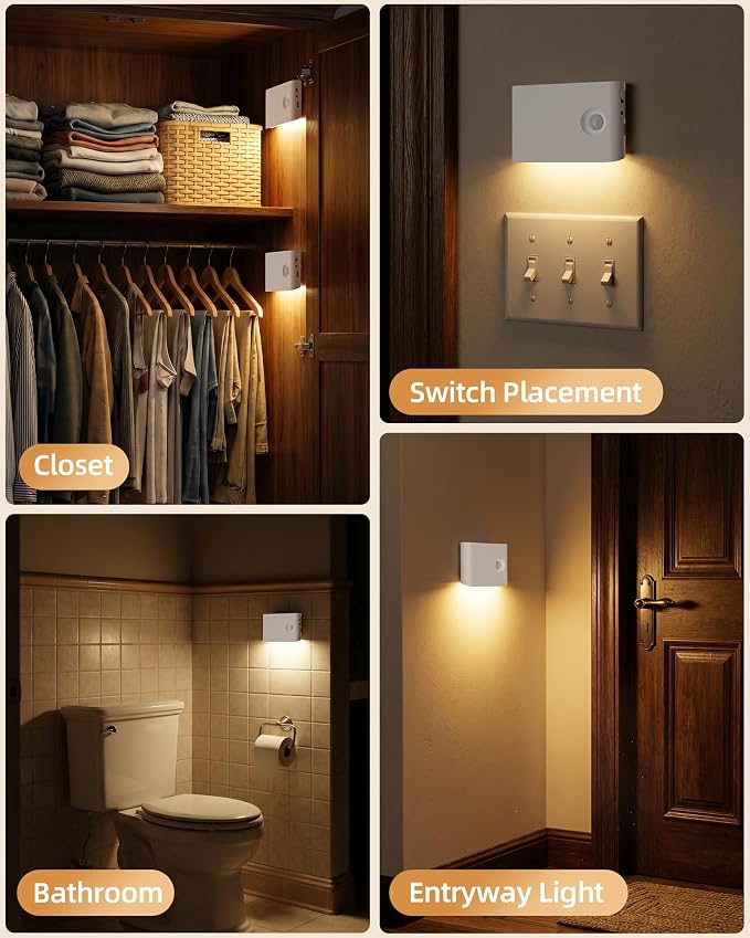 EZVALO 8 Pack Motion Sensor Night Lights Indoor, Rechargeable 1500mAh LED Stair - Image 7