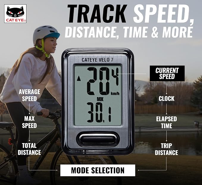 CATEYE Wired Bike Computer – Entry-Level Speedometer and Odometer, Auto - Image 2