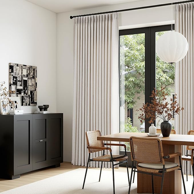 Memory Trained Pinch Pleated Curtains 86 Inches Long, Viral Linen Pinch Pleat - Image 3