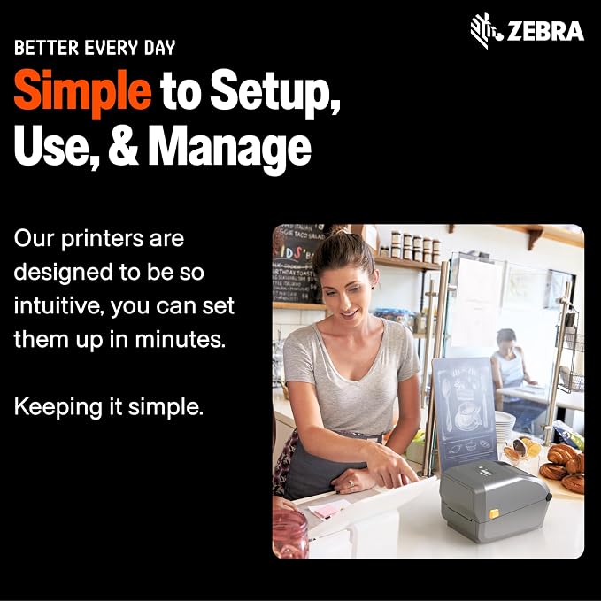 ZEBRA ZD421 Thermal Transfer Desktop Printer 300 dpi Print Width 4-inch USB - Image 4