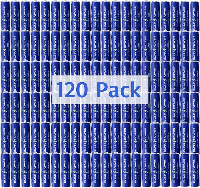 Blinkspower™ Lithium Batteries AA 120 Bulk Pack, 3500mAh NO.1 Lasting 1.5V by BlinksPower