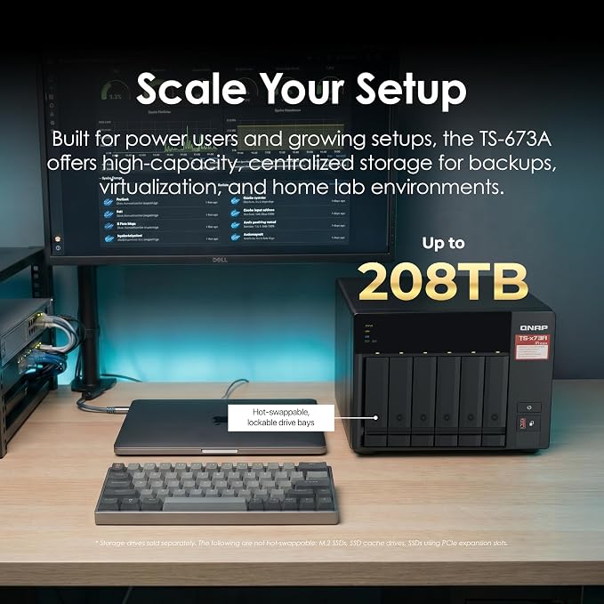 QNAP TS-673A-8G 6 Bay High-Performance NAS - Image 3