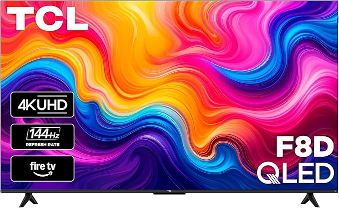 TCL 65-Inch F8D Series 4K QLED (65F8D, 2026 Model) with Dolby Vision HDR & Dolby Atmos Smart TV with Fire TV, Alexa+, 144Hz Refresh Rate, High Brightness LED Backlight by TCL
