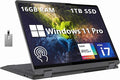 Lenovo IdeaPad Flex 5 16"" 2-in-1 2.5K IPS Touchscreen Laptop, Intel Core i7-1255U, 16GB RAM, 1TB SSD, Backlit Keyboard, Fingerprint Reader, Win 11 Pro, Storm Grey, 32GB Hotface USB Card, Gray by LENOVO