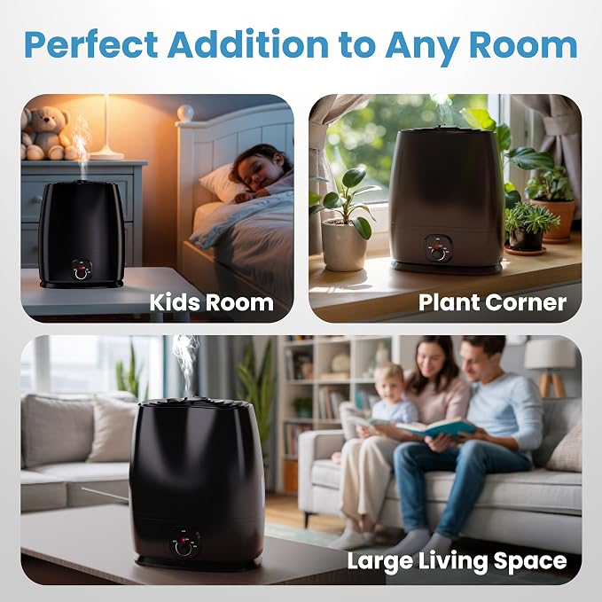 Everlasting Comfort 6L Humidifiers for Bedroom, Quiet 50HR Runtime No-Filter Supersized Cool Mist Humidifier Large Room for Whole House, Plants, Baby Nursery, Allergies, Dry Skin, Congestion, Indoor - Image 7