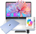 HP Stream 14" HD Laptop with AI Copilot for Student & Business, Intel Processor N150, 4GB RAM, 1.12TB Storage (128GB UFS + 1TB Docking Station), 1 Year Office 365, 720p Webcam, Win 11, Sky Blue by Unknown