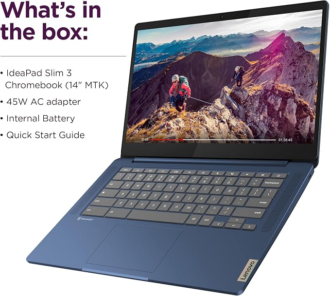 Lenovo Chromebook 14 Laptop (14" FHD Touchscreen, 8-Core 2.0GHz Processor, 4GB RAM, 128GB (64GB eMMC + 64GB SD Card)) Anti-Glare, Webcam, 13-Hr Long Battery Life, IST HUB, Chrome OS w/Google AI | 128GB Storage (64GB eMMC + 64GB SD Card), FHD, Anti-Glar... - Image 9