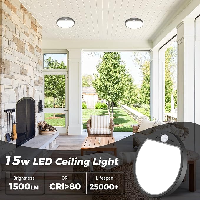 slochi Motion Sensor Light Indoor Hardwired PIR, 3000K/4000K/6500K LED Closet - Image 8