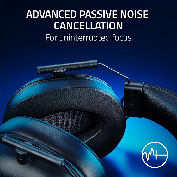 Razer BlackShark V2 X Wired PlayStation Gaming Headset, Black | 50mm Drivers, Cardioid Mic, Lightweight, Comfortable Noise Isolating Earcups, For PS5, Xbox Series X, PC, Switch, 3.5 mm Jack - Image 4