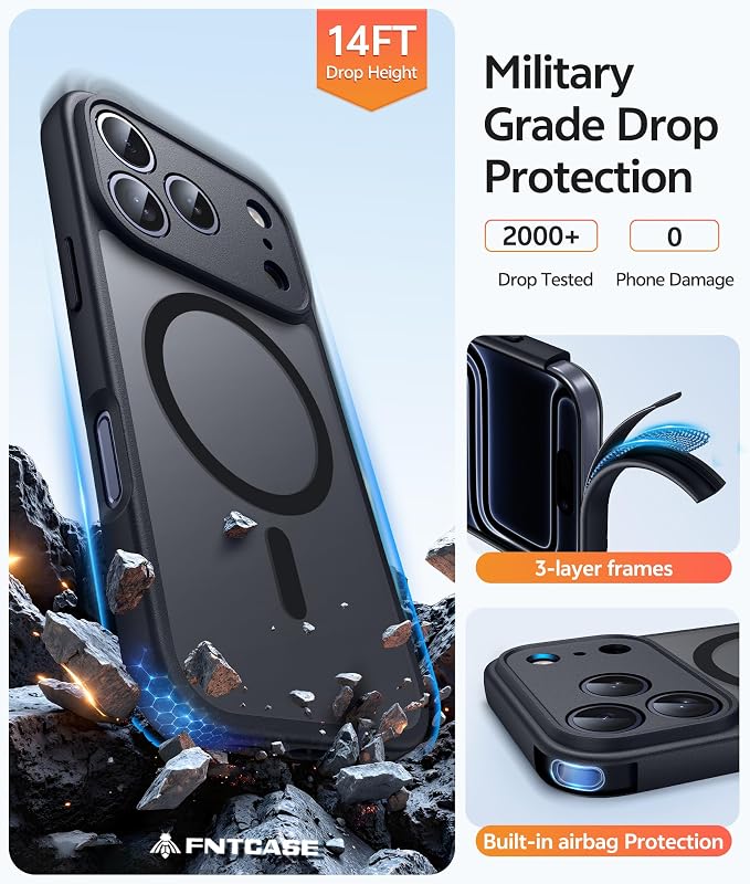FNTCASE for iPhone 17 Pro Case: Translucent Matte Cases - Image 5