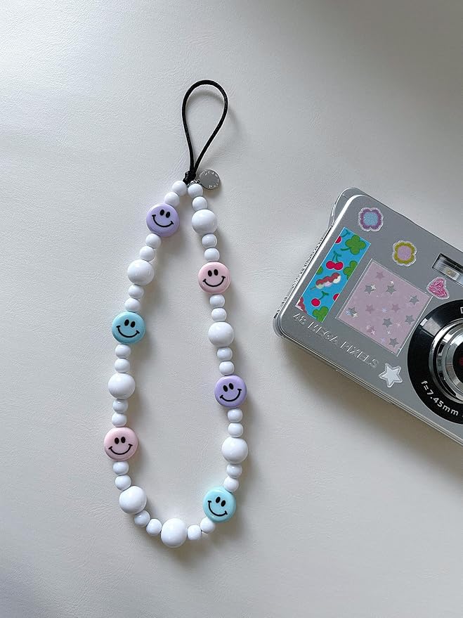 Drawwind Phone Charm Beaded Wristlet Strap Universal Cell Phone Lanyard Cute - Image 4