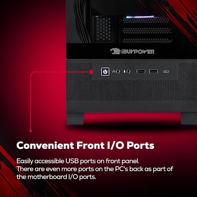 iBUYPOWER Element SE Gaming PC Desktop Computer AMD Ryzen 5 8400F CPU, NVIDIA GeForce RTX 3050 6GB GPU, 16GB DDR5 RAM, 1TB NVMe SSD, Windows 11 Home, Gamer Keyboard and Mouse - ESA5N3501 - Image 10