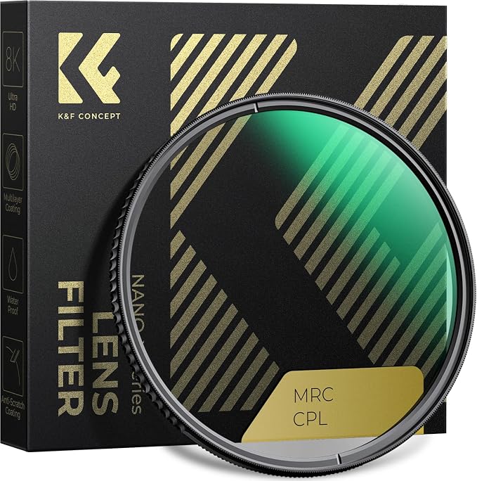 K&F CONCEPT 62mm Circular Polarizer Filter, Super Slim, High Definition by KFCONCEPT