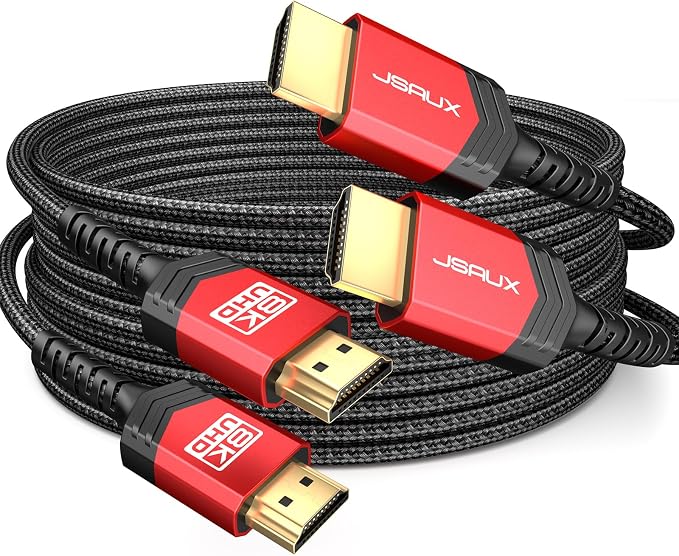 JSAUX 10K 8K Certified HDMI 2.1 Cable 10FT, HDMI Cord, Supports 48Gbps eARC by JSAUX