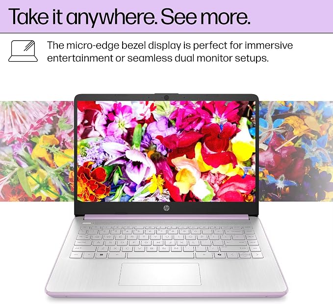 HP 14" Laptop Computer for 2026 Student Business Productivity, MS Office & Win 11 Pro, Copilot AI, Intel 4-Core CPU, 4GB DDR5 RAM, 628GB Storage (128GB UFS+500GB Ext), Wi-Fi 6, HubxcelAddon, Lavender - Image 7