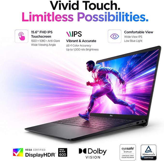 Dell 15 DC15250 Touch Laptop Intel i7-1355U(10-Core) 32GB DDR5 RAM 2TB SSD | 15.6" FHD Touchscreen, Wi-Fi 6, AI Copilot, Windows 11 Pro 2026 Computer for Business & Student - Image 7