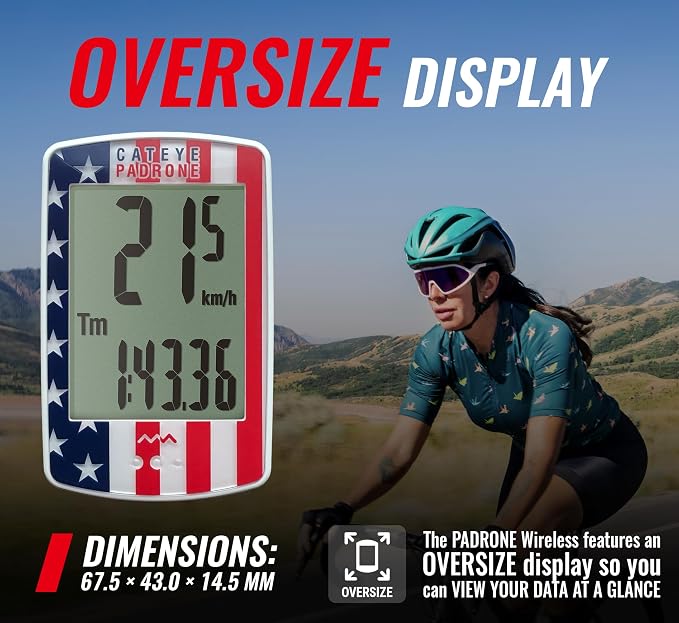 CATEYE Padrone Wireless Bike Computer – Oversized Display Cyclocomputer - Image 2
