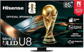 Hisense 85" U8 Series ULED Mini-LED 4K UHD Smart Google TV (85U8QG) - QLED, Native 165Hz, VRR 288, Up to LD5600, 5000 Nits, HDR10+, Dolby Vision IQ · Atmos, IMAX Enhanced, 4.1.2 Ch Audio by Hisense