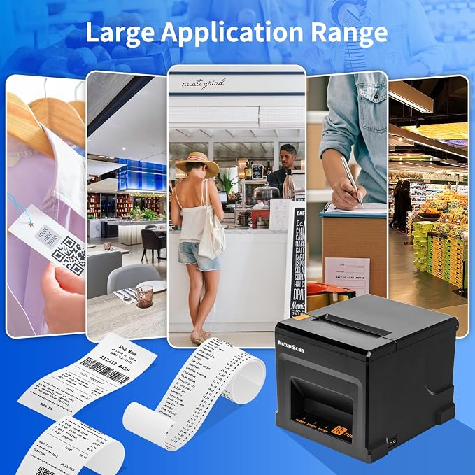 NetumScan USB POS Receipt Printer, 80mm Thermal Receipt Printer - Image 6
