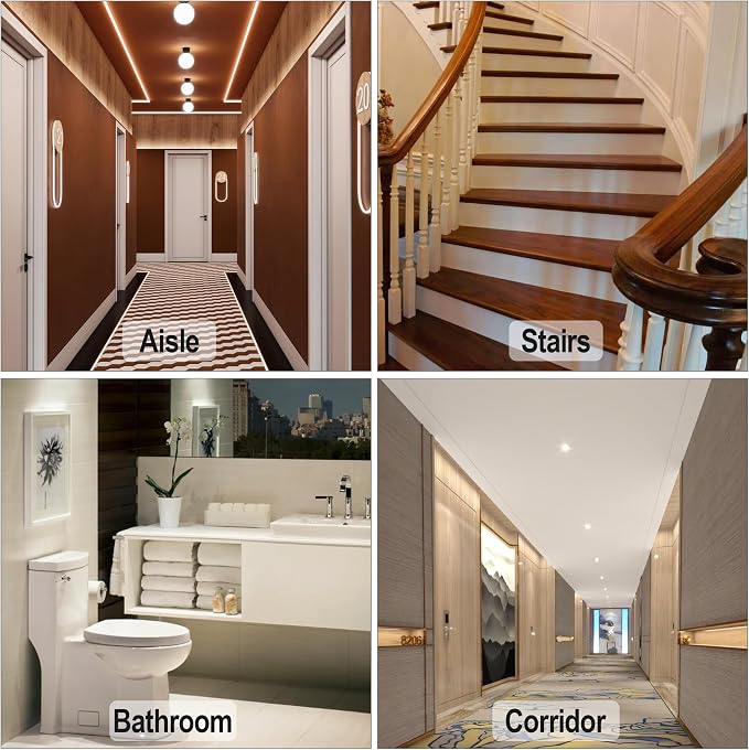 4 Pack PIR Motion Sensor Light Switch, AC 110-240V Adjustable LUX Light - Image 7